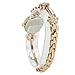 Zeagoo Women's Alloy Crystal Quartz Plum Blossom Bracelet Bangle Wrist Watch Rose Golden