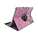 Tsmine iPad mini 1/2/3 Gen Camo Case - Premium 360 Degree Rotating PU Leather Case Camouflage Branch Straw Mossy Leaves For iPad mini & iPad mini With Retina Display & iPad mini 3rd Gen, Pink