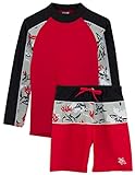 Tuga Boys Two-Piece Long Sleeve Swimsuit Set 2-14 Years, UPF 50+ Swimwear