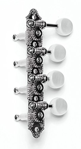 Grover Professional Mandolin Machine Heads 309FN, Standard 4 + 4, For 'F' style Mandolins, Nickel