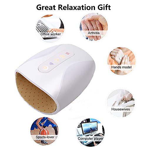 Masajeador De Mano Eléctrico Masajeador De Manos Artritis Hand Massager con Calor Compresión para El Masaje De Puntos De Acupuntura, El Alivio del Dolor, Adormecimiento del Túnel Carpiano y de Los Dedos