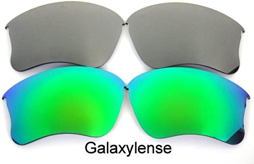 Galaxy Replacement Lenses for Oakley Flak Jacket XLJ Green&Gray Color Polarized 2 Pairs,