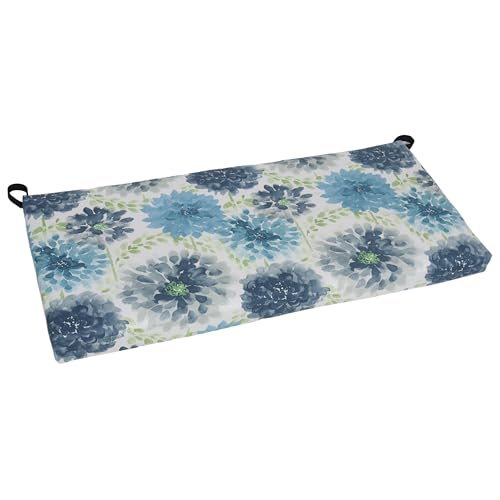 Blazing Needles Outdoor Loveseat/Bench Cushion, 45" x 19", Gardenia Cool, 1 Cou…