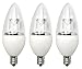 TCP LED Torpedo 40W Equivalent (5W), Soft White (2700K), Dimmable, ENERGY STAR Certified, Candelabra Base Light Bulb (3 Pack)