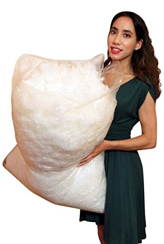 Big Plush 10 Pounds Premium Polyester Fiber White Fiberfill Stuffing, MODERATELY DENSE and Heavy Blend