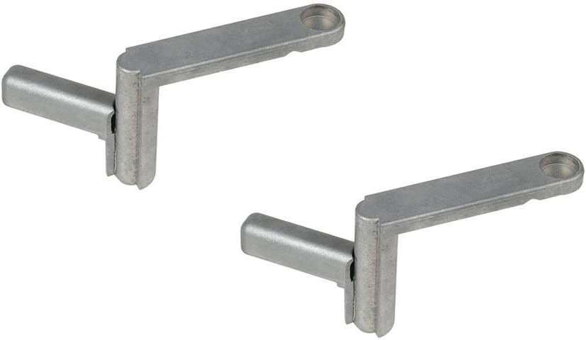 wolfcraft 2 Quick Clamps I 6176000 I for Quickly Fastening workpieces on All Tables with 20 mm Holes, Silver