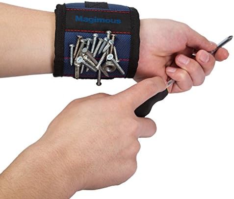 Magimous Super Magnetic Wristband, Keeps Screws, Nails and Tools Handy While Working