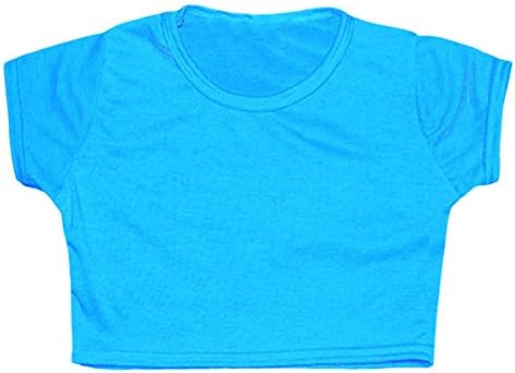Kids Girls Neon Plain Short Sleeves Crop Belly Dance Sports Gymnastic Tops Age: 5-13 Years