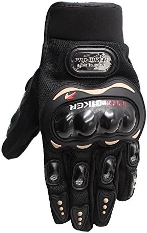 Fashion Motorcycle Gloves QILOVE Classic Motocross Gloves Outdoor Motorbike Gloves for Men Women Fit for sport Cycling Hiking Camping Powersports (XL)