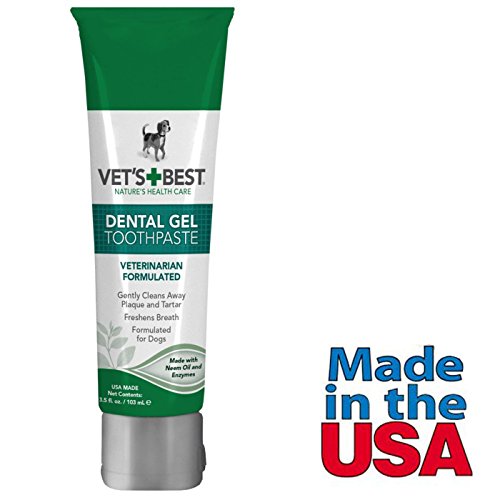 Dog Dental Care Gel Toothpaste Plaque and Tartar Fighter from Vet's Best 3.5 ounce Made in USA
