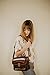 ECOSUSI Fashion Girl's Faux Leather Satchel Purse Small School Crossbody Messenger Bag Work Cross-body Bag Brown