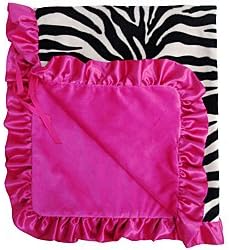 Baby Bella Moma Stroller Blanket -Zebra Hot Pink