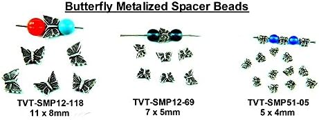 PlanetZia Metalized Butterfly Spacer Beads - Choose From 4 Sizes TVT-BMSB (7x5mm 100pcs)