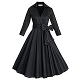 Maggie Tang 3/4 Sleeve 50s 60s Vintage Swing Rockabilly Party Dress Wind Coat