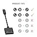 ZERKAR 2-In-1 Adapter Charging and Music Headphone Splitter for iPhone 7 Plus/8 Calling Function and Music Control - Black