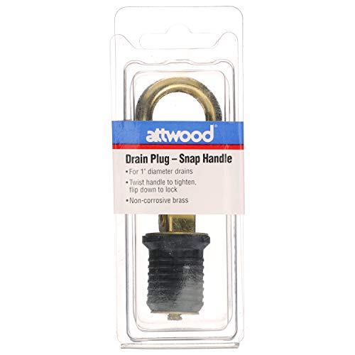 Attwood 7524A7 SnapHandle Drain Plug, For 1InchDiameter Drains