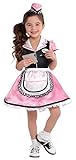 Waitress Costume for Halloween Party, School Acting, Costume Party, Play Restaurant Game, Dia Brujas for Kids Size S (1 Pack)