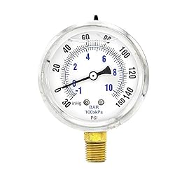 PIC Gauges PRO-201L-254CF 30-0-150 PSI Pressure