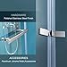 Mecor Frameless Hinged Shower Door 44