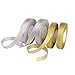 Feyarl Glitter Metallic Ribbon - 5/8-inch Wide Sparkly Fabric Gift & Wedding Ribbon for Crafting, Sewing, Hair Bows, Floral Projects & Parties (Gold & Silver)