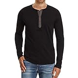 refulgence Men's Slim Fit Top Muscle Button Long