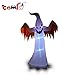 GOOSH 8 Foot Tall Halloween Inflatable Blow Up White Ghost with Hand-held Light for Inflatables Halloween Outdoor Yard Decoration (8 Foot Inflatable White, 8)