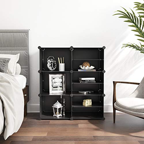 SONGMICS Cube Storage Organizer, Interlocking Plastic Cubes with