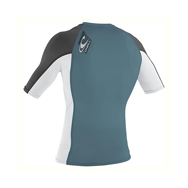 ONeill-Wetsuits-Mens-UV-Sun-Protection-Skins-Short-Sleeve-Crew-Sun-Shirt-Rash-Guard-BlueWhiteGraphite-XX-Large