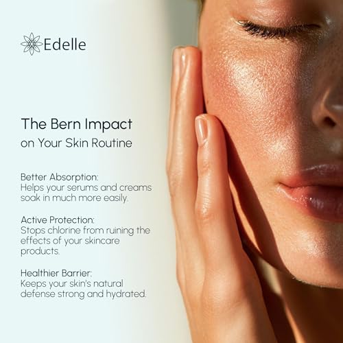 Edelle BERN Shower Head Filter for Skin & Hair Routine – Beauty-Driven Multi-Layer Filtration – Helps Reduce Chlorine & Impurities