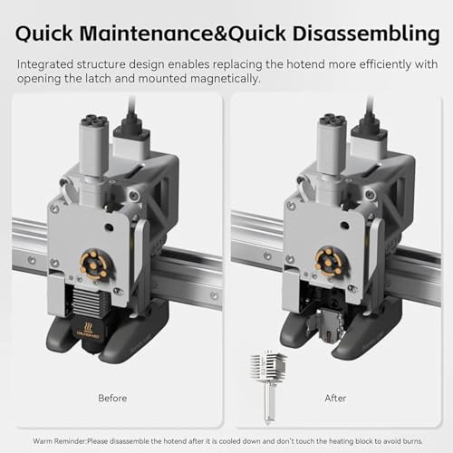 for Bambu Lab A1 .02 Nozzle for Bambu A1 Nozzle A1 Hotend Assembly for Bambu Lab A1 Hotend for Bambu A1 Hot End, 0.2 Hotend Hardened Steel 0.2mm Nozzle High Flow Stainless Steel Nozzle, Silver