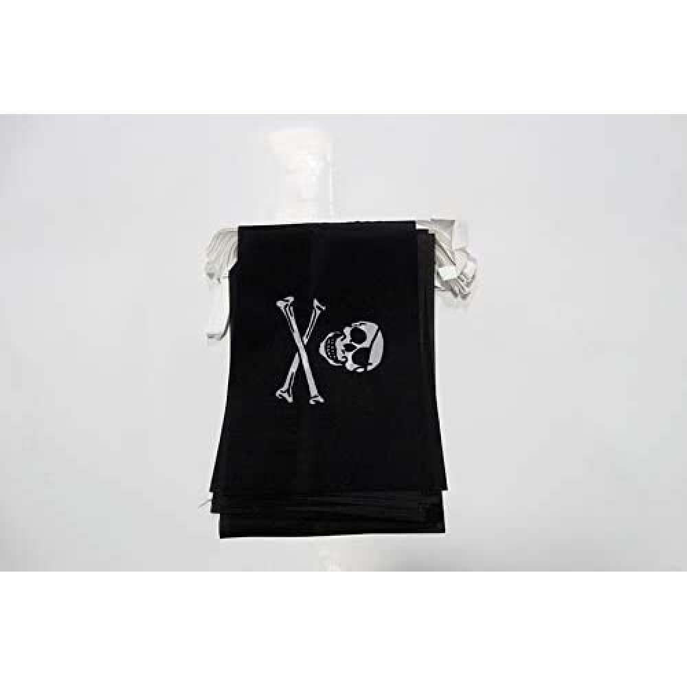AZ FLAG - Pirate Regular Bunting Flag - 40 Ft Garland with 20 Pirates Flags 18'' x 12'' - 100% Polyester String Pennant - 12 meters