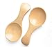 Miraclekoo Small Wooden Salt Spoons Schima Superba Wood Sugar Condiments Spoons,3-Inch, 5 Pcs
