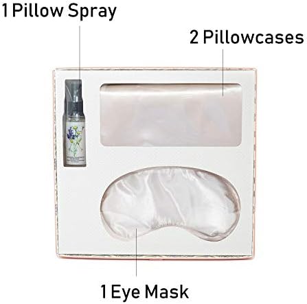 Revive Beauty, Sweet Serenity Deluxe Sleep Set, Soft Luxury Satin Pillowcases, Eye Mask, Lavender Spray - Ivory 6 Revive Beauty, Sweet Serenity Deluxe Sleep Set, Soft Luxury Satin Pillowcases, Eye Mask, Lavender Spray - Ivory