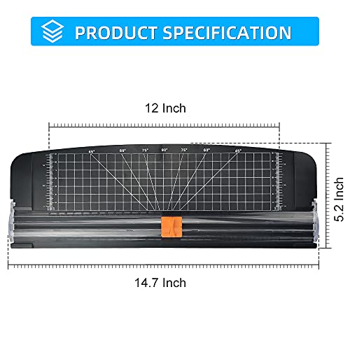 Paper Cutter 12 Inch Titanium Paper Trimmer Cardstock Tool is Suitable