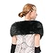 Dikoaina Women's Winter Fake Faux Fur Scarf Wrap Collar Shawl Shrug