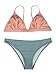 Women's Vintage Push Up Tankini Swimsuit High Waisted Two Piece Bathing Suit