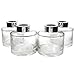Frandy House Reed Diffuser Bottles in Fashion Style Big Mouth Neck with Silver Caps Set of 4-2.9