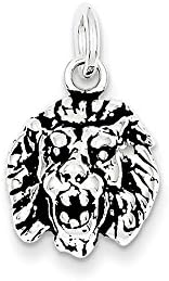 Sterling Silver Antiqued Lion Charm,