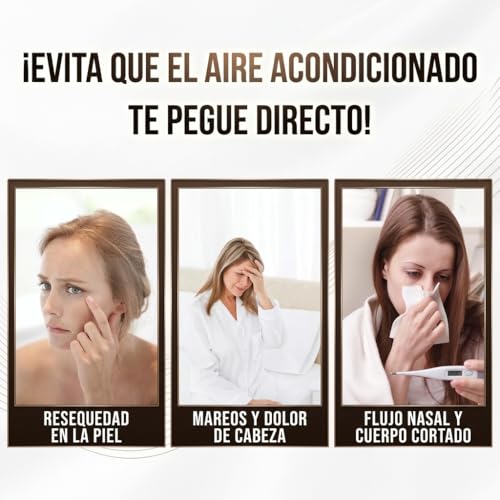 UZNOONL Deflector de Aire Acondicionado Minisplit, Retractable Conditioner air Desviador, Diseño Poroso Antidirecto, Hogar/Oficina, Bebés, Ancianos, Embarazadas, Todas las Estaciones - Transparente