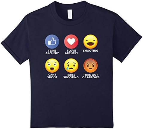 unisex-child Archery Emoticon Shirt 4 Navy