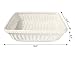 Colorbasket Rectangular Thick Trim Storage Basket, (White)