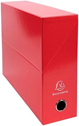 Exacompta - Ref. 89925E - Set of 5 Iderama 90mm Spine File Boxes - Red, 5er Pack