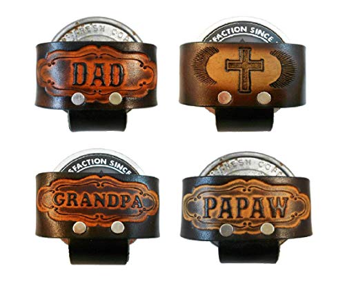 Leather Snuff Can Holder, Holster, Chewing Tobacco Case, Handcrafted, Many Tooled Designs