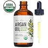 Moroccan Argan Oil, USDA Certified Organic, Virgin, 100% Pure, Cold Pressed by Kate Blanc. Stimulate Growth for Dry and Damaged Hair. Skin Moisturizer. Nails Protector. 1-Year Guarantee.