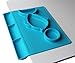 Yummy Mat - Silicone Placemat + Plate + Tray Catch Pocket Food for Baby and Toddlers (Blue)