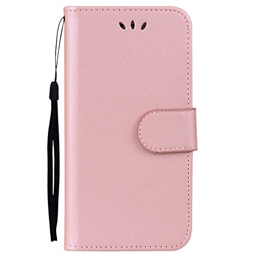 Scheam iPhone SE 5SE 5 5S Wallet Multi Card Holder Shell Backcase Folio PU Leather Cover Backcase Case iPhone SE 5SE 5 5S - Pink