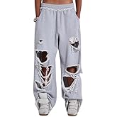 y2k Streetwear Baggy Pants Trendy Distressed Cargo Joggers Oversized Sweatpants for Hip Hop Dance Skateboarding Unisex