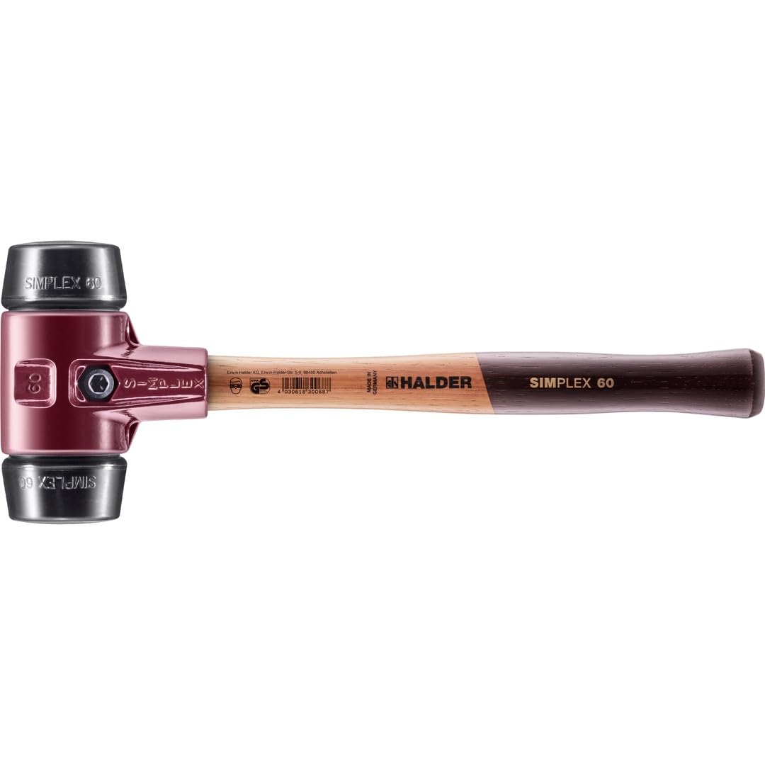 Halder 3002060 60 mm 3002 Rubber "Simlpex" EH Soft-Face Mallet - Multi-Colour