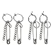 Milue 1Pair Safety Pin Shape Geometry Long Chain Tassel BTS Irregular Earring G-Dragon (B)