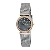 Skagen Women’s 108SRM Quartz Stainless Steel Grey Mother-Of-Pearl Dial Watch, Watch Central